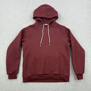 Marine Layer Hoodie Womens Small Red Quilted Corbet Pockets Casual Pullover